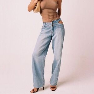 Tiger Mist Asymmetrical Waist Jeans – Size M